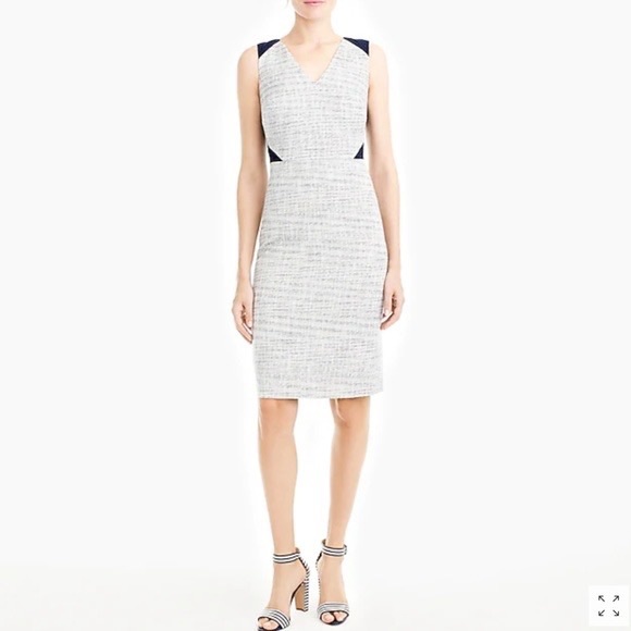 J. Crew Sheath Lace Tweed Dress - Picture 1 of 9